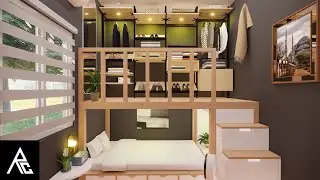 Инновационная идея кровати-чердака для небольших комнат (2,5x3,0 метра)