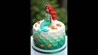 Mermaid Cake with Fish Details 🐠🧜&zwj;♀️ | Kids Fantasy Cake