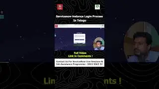 ServiceNow instance Login Process in Telugu