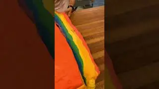 A BTS LOOK ON MAKING RAINBOW BAGELS 🌈 #bagels #rainbow