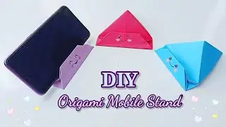 How To Make Paper Mobile Stand Without Glue || DIY Origami Phone Holder || Origami Crafts Idea