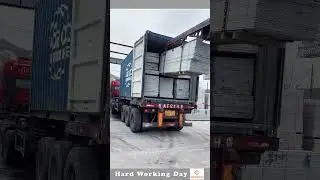 The Process Of Loading Stone Tiles Into A  Truck