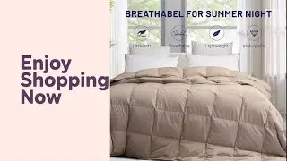 SNOWMAN Extra-Soft Down Blanket King, Lightweight Down Comforter
