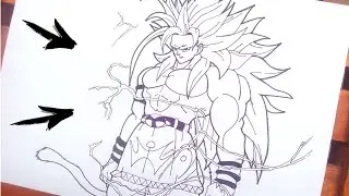 Cómo dibujar o goku ssj 5, cómo dibujar o goku super sayajin 5, dragonball
