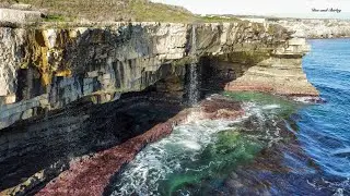 Godnor waterfall from Culverwell Portland Bill Dorset