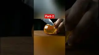 Show a super close-up of the shiny glass fruit 🍍🍊 #cuttingasmr #asmrshorts #glassapple