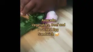 Delicious Avocado, Vegetables, Beef and Poached Egg Sandwich