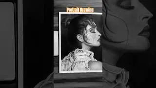 I Spent 50 Hours Creating a Realistic Charcoal  Portrait #shorts #artshorts #portrait #charcoal
