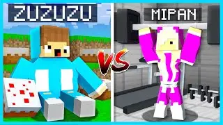 MIPAN & ZUZUZU MENJADI GENDUT BANGET VS MENJADI KURUS BEROTOT DI MINECRAFT SURVIVAL!