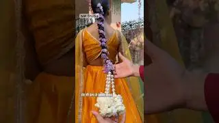 Creating 2 different braid hairstyles with customised fresh flower accessories for Haldi & Mehendi.