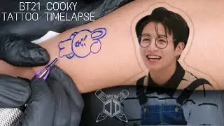 BT21 Cooky tattoo 💜time lapse💜 (BTS Jeon Jungkook)