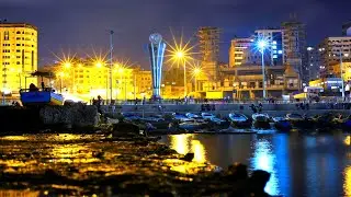 جولة في شوارع غزة وشاطئ ميناء غزة