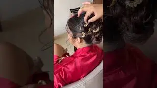Traditional Marathi Hairstyle on Saree | Easy Marathi Hairstyle ##Marathihairstyle #shorts