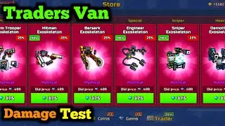 Traders Van Damage Test | Exoskeleton Weapons - Pixel Gun 3D