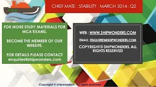 Chief Mate Stability March 2014 Q2