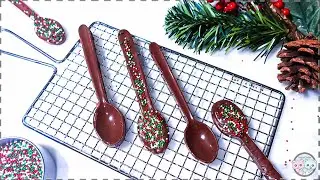 Hot Chocolate Spoons & Bark 🎄 DIY Christmas Dessert Gift Ideas