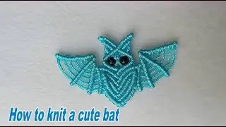 DIY chinese lucky bat pattern,how to knit a cute bat with color threads