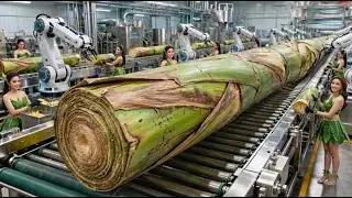 Inside the Largest High- Tech Banana Stem Factory You've Never Seen Before Full Process