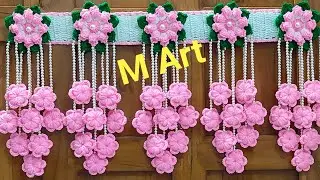 Wow 💞 Amazing woolen toran design 🥰 Door hanging 💖 Gate parda stap by stap tutorial/jhaler/toran