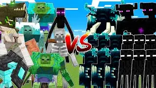 MUTANTS & OP BOSSES vs WARDEN & ENDERMAN Army!