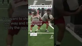 How to shed blocks📚🧬 #dline #footballtechnique #defensiveline #footballplayers