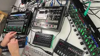 Roland System-1m, Korg Electribe M, Cyclone Analogic TT-303 Mk2