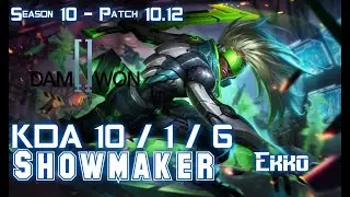 DWG Showmaker EKKO vs SYNDRA Mid - Patch 10.12 KR Ranked
