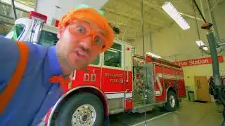 🚒 Blippi Learns Trucks at the Fire Station | Educational Videos for Toddlers