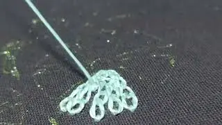 White Flower Border Design | Simple Hand Embroidery Pattern for Fabric Decor