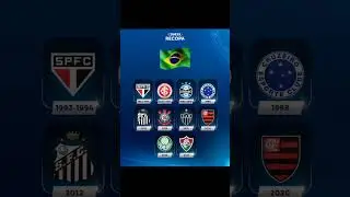 TODOS OS TIMES BRASILEIROS CAMPE&Otilde;ES DA RECOPA! #Shorts #Recopa #Brasileiros