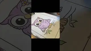 ASMR Coloring Owl - Ambient Sounds Rest Relaxation Sleep No Talking #shorts @Color_Me_Vivid_ASMR​