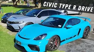 Civic Type R FL5 chasing Lotus Exige and Porsche 718 GT4 - Epic Weekend Drive!