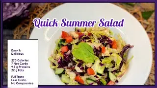Quick and Easy Keto Friendly Summer Salad | Keto with Sarah