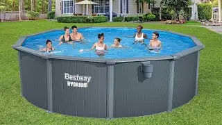 Bestway&reg; Hydrium&trade; Round Steel Wall Above Ground Pool Set Install
