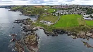 Cove Bay, Aberdeen from a DJI Phantom 4 drone.