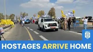 Red Cross Convoy Delivers Freed Israeli Hostages to Re&rsquo;im Military Base