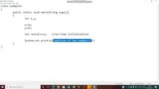 Practical session Variable Initialization 1