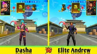 Dasha vs Elite Andrew Ability Test | Dasha vs Elite Andrew Ability Test In Free Fire | ob 35 Update