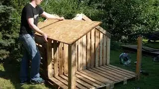 DIY Making A Playhouse, Doghouse, Or Garden House Out Of Pallets