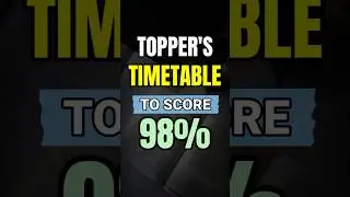 Topper&rsquo;s Timetable for Study 🔥| Best Study timetable | #shorts #short