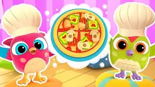 Cara Membuat Piza Mainan! Hop Hop dan Peck Peck Bermain Masak-Masakan Makanan Mainan. Kartun Anak