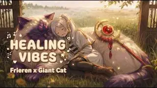 フリーレン BGM 睡眠用 | 💤 Sleeping Frieren & Cat Purring | Celtic Lofi & Fantasy Ambience
