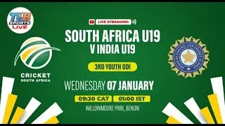 SOUTH AFRICA VS INDIA U19 3rd live