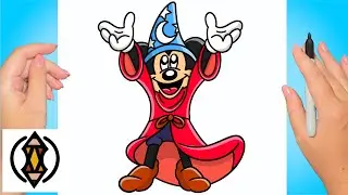 How To Draw Sorcerer Mickey Mouse | Fantasia