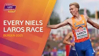 INCREDIBLE 800m/5000m double! 🙌 Every Niels Laros 🇳🇱 race from Bergen 2025