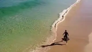 Skimboarding at Swanny Beach, Perth