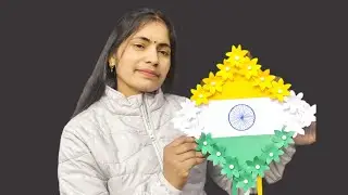 DIY Independence Day Wallhanging Craft // Tricolor wall decoration ideas // 26th January craft