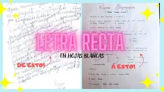 Como ESCRIBIR DERECHO en HOJAS BLANCAS | COMO ESCRIBIR DERECHO EN PAPEL BOND #apuntesbonitos