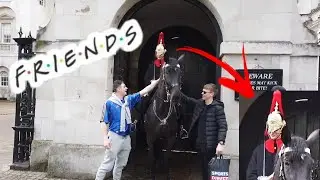 Off Duty King's Guard Makes the Guard's Smile on Their Visit
