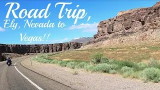 Vegas Bound! Motorcycle Road Trip! Ely, Nevada to Vegas! Some Scenery, But Not Much Greenery!